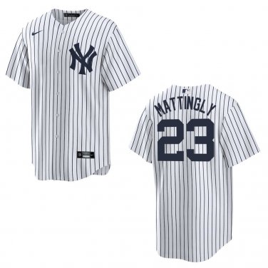 Yankees #23 Don Mattingly White Stitched Jersey
