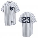 Yankees #23 Don Mattingly White Stitched Jersey No Name Yankees #23 Don Mattingly White Stitched Jersey No Name