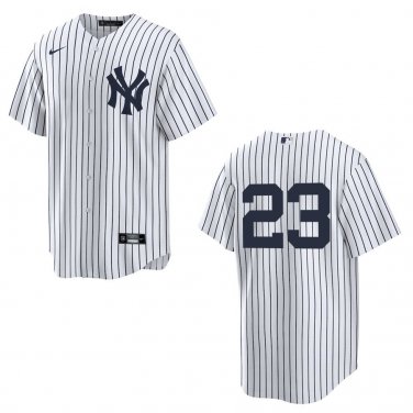 Yankees #23 Don Mattingly White Stitched Jersey No Name