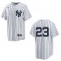 Yankees #23 Don Mattingly White Stitched Jersey No Name