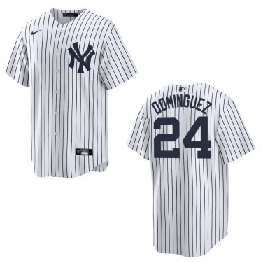 Yankees #24 Jasson Dominguez White Stitched Jersey