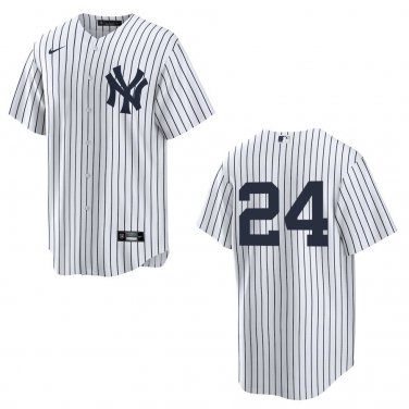 Yankees #24 Jasson Dominguez White Stitched Jersey No Name