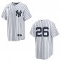 Yankees #26 DJ LeMahieu White Stitched Jersey No Name