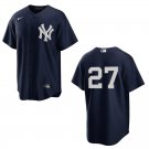 Yankees #27 Giancarlo Stanton Navy Stitched Jersey No Name