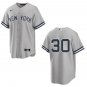Yankees #30 Luke Weaver Gray Stitched Jersey No Name