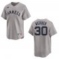 Yankees #30 Luke Weaver Gray Throwback Stitched Jersey