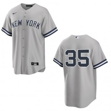 Yankees #35 Cody Bellinger Gray Stitched Jersey No Name