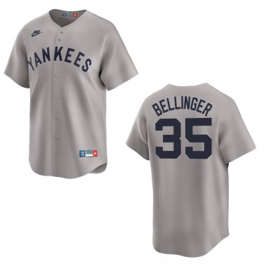 Yankees #35 Cody Bellinger Gray Throwback Stitched Jersey