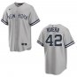 Yankees #42 Mariano Rivera Gray Stitched Jersey