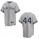 Yankees #44 Reggie Jackson Gray Stitched Jersey No Name