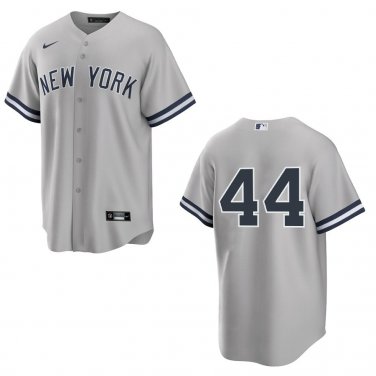 Yankees #44 Reggie Jackson Gray Stitched Jersey No Name