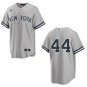 Yankees #44 Reggie Jackson Gray Stitched Jersey No Name