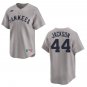 Yankees #44 Reggie Jackson Gray Throwback Stitched Jersey