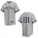 Yankees #81 Luis Gil Gray Stitched Jersey No Name