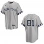 Yankees #81 Luis Gil Gray Stitched Jersey No Name