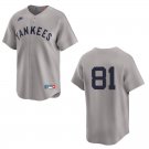Yankees #81 Luis Gil Gray Throwback Stitched Jersey No Name
