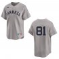 Yankees #81 Luis Gil Gray Throwback Stitched Jersey No Name