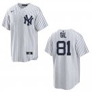 Yankees #81 Luis Gil White Stitched Jersey