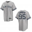 Yankees #95 Oswaldo Cabrera Gray Stitched Jersey