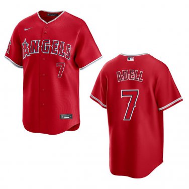 Angels #7 Jo Adell Red Stitched Jersey
