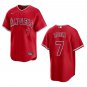Angels #7 Jo Adell Red Stitched Jersey
