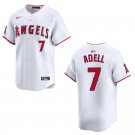 Angels #7 Jo Adell White Stitched Jersey