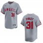 Angels #31 Chuck Finley Gray Stitched Jersey