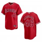 Angels #46 Jeimer Candelario Red Stitched Jersey