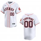 Astros #00 Custom Name And Number White Stitched Jersey