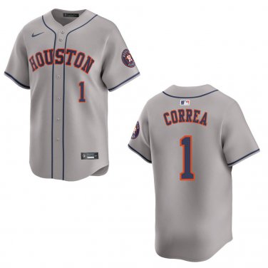 Astros #1 Carlos Correa Gray Stitched Jersey