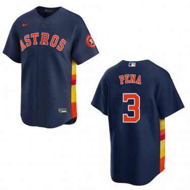 Astros #3 Jeremy Pena Navy Stitched Jersey