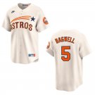 Astros #5 Jeff Bagwell Cream Throwback Stitched Jersey