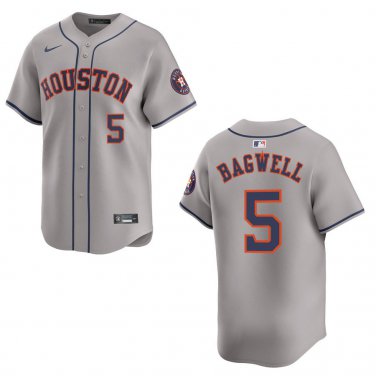 Astros #5 Jeff Bagwell Gray Stitched Jersey