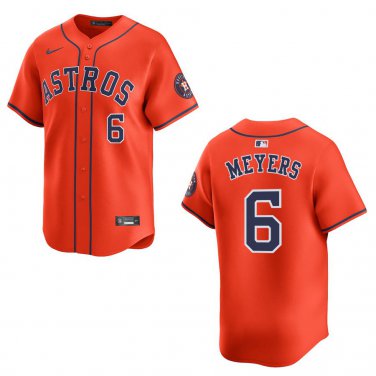Astros #6 Jake Meyers Orange Stitched Jersey