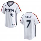 Astros #7 Craig Biggio White Throwback Stitched Jersey