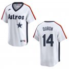 Astros #14 Mauricio Dubon White Throwback Stitched Jersey