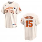 Astros #15 Isaac Paredes Cream Throwback Stitched Jersey