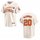 Astros #20 Chas McCormick Cream Throwback Stitched Jersey