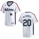 Astros #20 Chas McCormick White Throwback Stitched Jersey