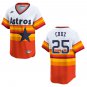 Astros #25 Jose Cruz Orange Throwback Stitched Jersey