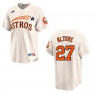 Astros #27 Jose Altuve Cream Throwback Stitched Jersey