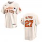 Astros #27 Jose Altuve Cream Throwback Stitched Jersey