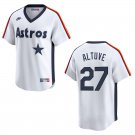 Astros #27 Jose Altuve White Throwback Stitched Jersey