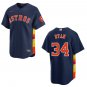 Astros #34 Nolan Ryan Navy Stitched Jersey