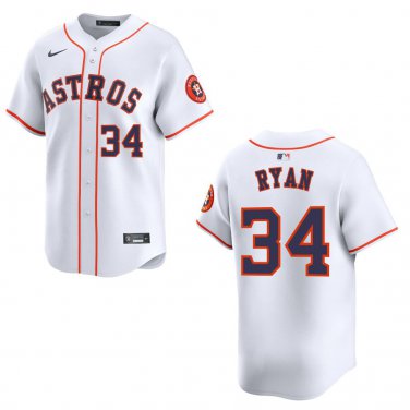 Astros #34 Nolan Ryan White Stitched Jersey