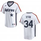Astros #34 Nolan Ryan White Throwback Stitched Jersey