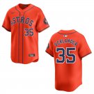 Astros #35 Justin Verlander Orange Stitched Jersey