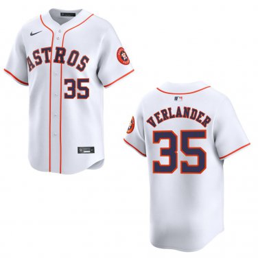 Astros #35 Justin Verlander White Stitched Jersey