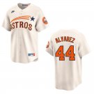Astros #44 Yordan Alvarez Cream Throwback Stitched Jersey