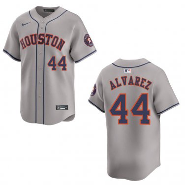 Astros #44 Yordan Alvarez Gray Stitched Jersey